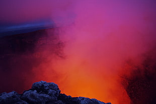 white smoke, Masaya, Volcano, Nicaragua HD wallpaper