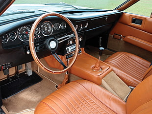 black and brown car interior