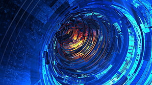 round blue and grey light diagram
