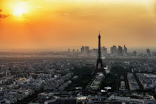 aerial photography of eiffel tower HD wallpaper