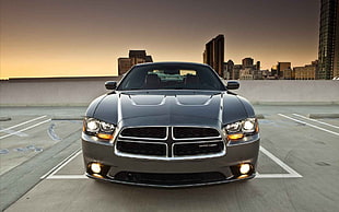 black Dodge car, car, muscle cars, Dodge Charger R/T