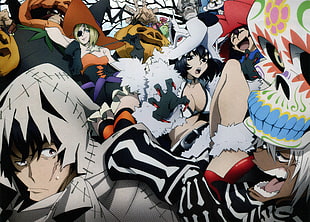 assorted-character anime wallpaper, Kekkai Sensen, Leonardo Watch, Chain Sumeragi, Klaus V. Reinherz