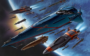 aircraft digital wallpaper, space, science fiction, Gunbuster