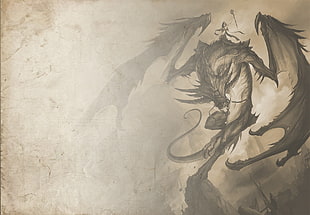 dragon illustration, Dragon Wings, Dragon Age, Morrigan (character) HD wallpaper