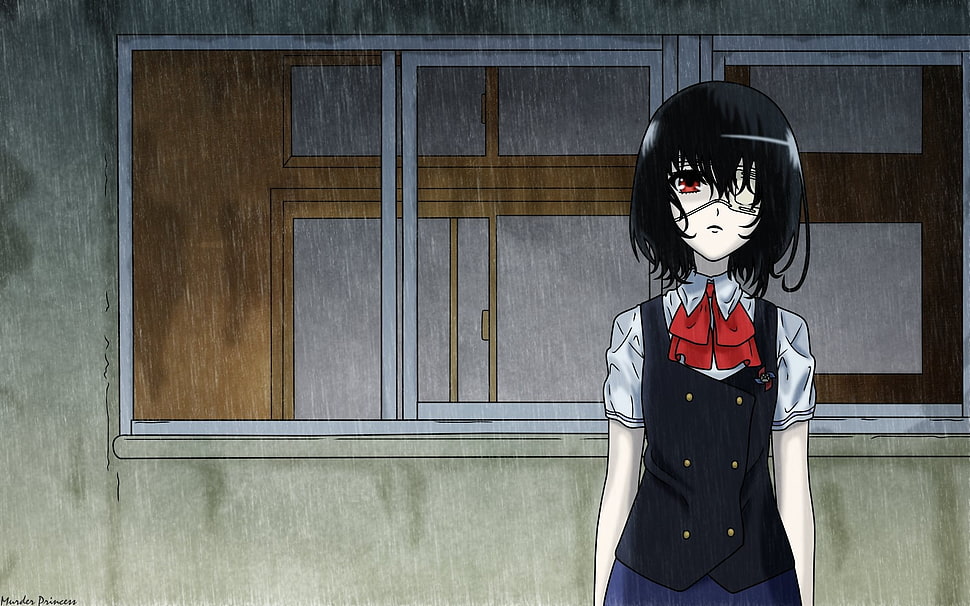 Girl,  Sadness,  Rain,  Window HD wallpaper