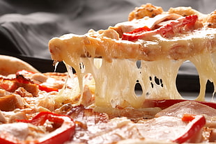 macro shot photography of pizza