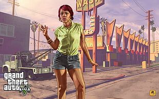 Grand Theft Auto V game application HD wallpaper