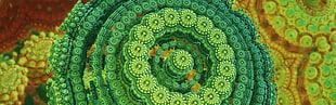 green and yellow textile, nature, abstract