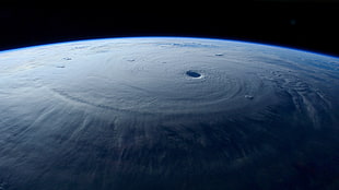 stratosphere view of typhoon