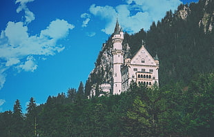 Neuschwanstein Castle, Castle, Building, Mountains