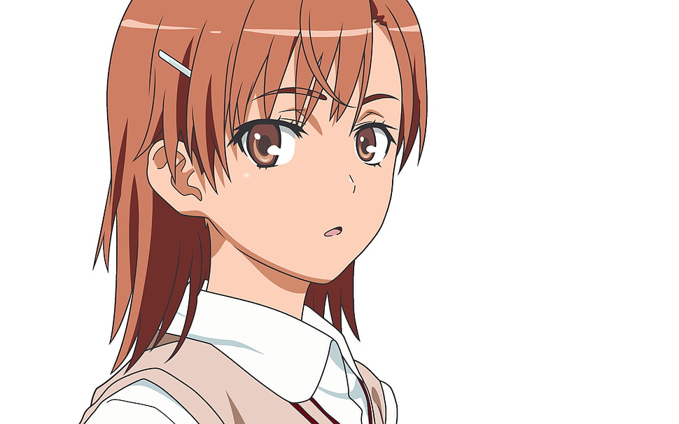 brown haired woman anime character HD wallpaper