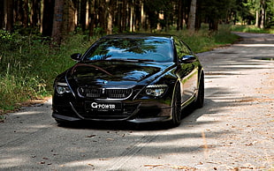 black sedan, G-Power, BMW, BMW M6 Hurricane RR, BMW M6 HD wallpaper
