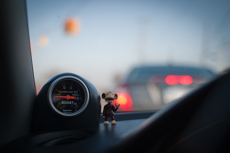 brown monkey figure, car, boost HD wallpaper