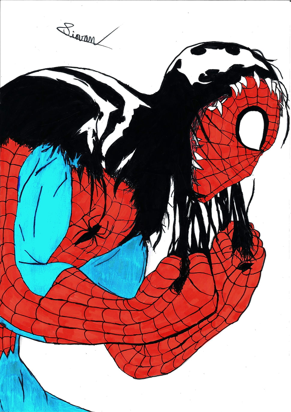 Spider-Man fanart, Spider-Man, Venom HD wallpaper