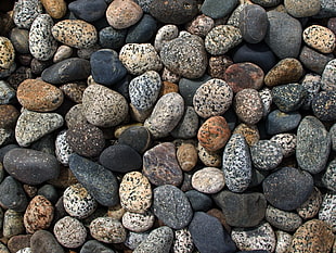 grey and white stones