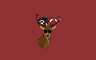 brown Deer wearing sunglasses illustration