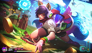 girl character video game application screenshot HD wallpaper