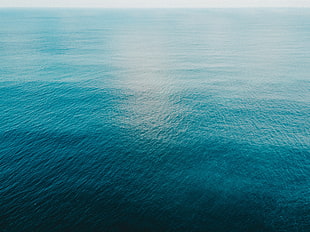 blue calm body of water, nature, water