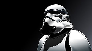 Star Wars Stormtrooper illustration, digital art, Star Wars, stormtrooper, black