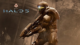 Halo 5 poster, Halo 5, ODST, machine gun, Buck