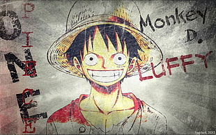 One Piece Monkey D. Luffy digital wallpaper, One Piece