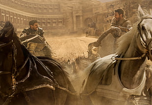 two men riding carriage HD wallpaper