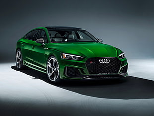 green Audi sedan, Audi RS5 Sportback, New York Auto Show, 2019