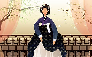Geisha animated 3D