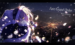 Fate/Grand Order illustration, Christmas, Santa hats, blonde, Fate/Grand Order