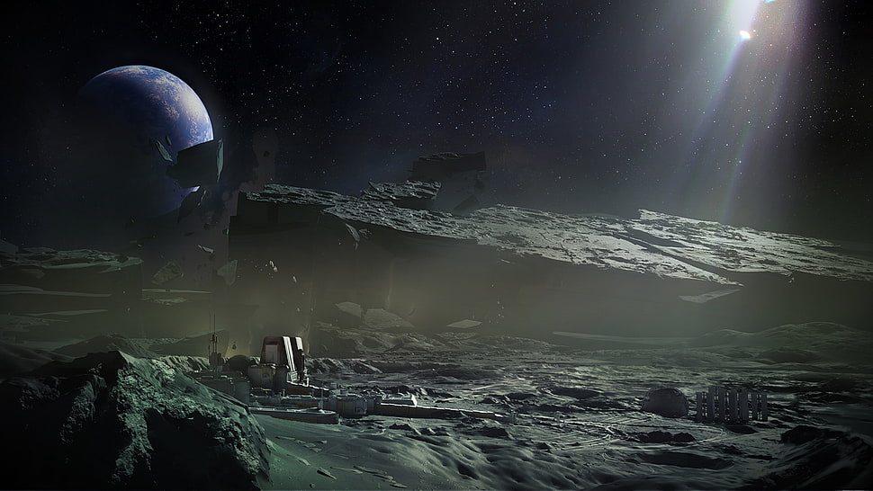 Moon Surface HD wallpaper