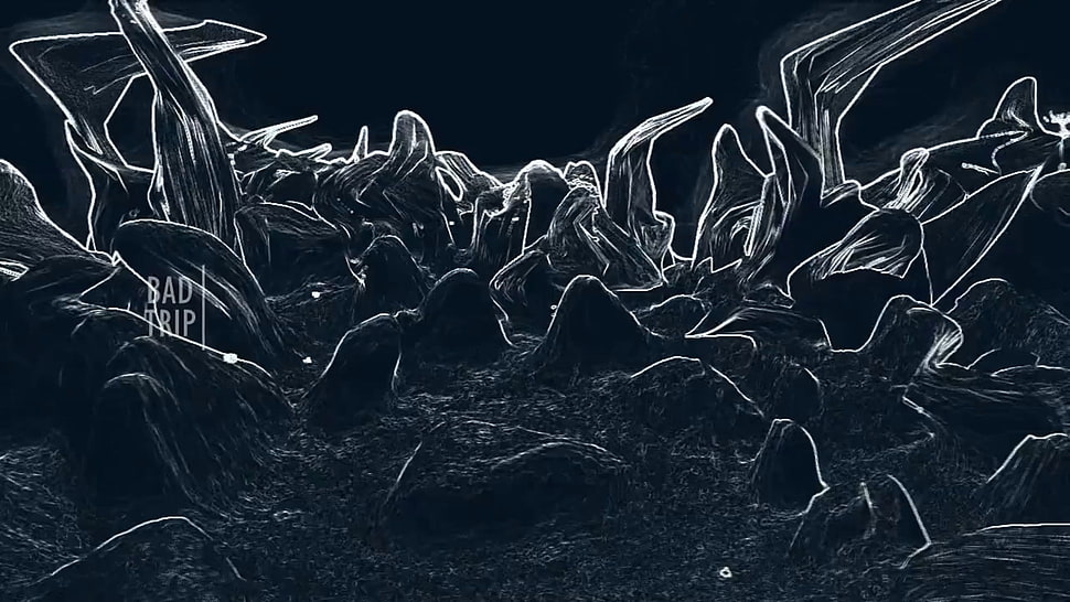 black and white abstract painting, Gothic HD wallpaper