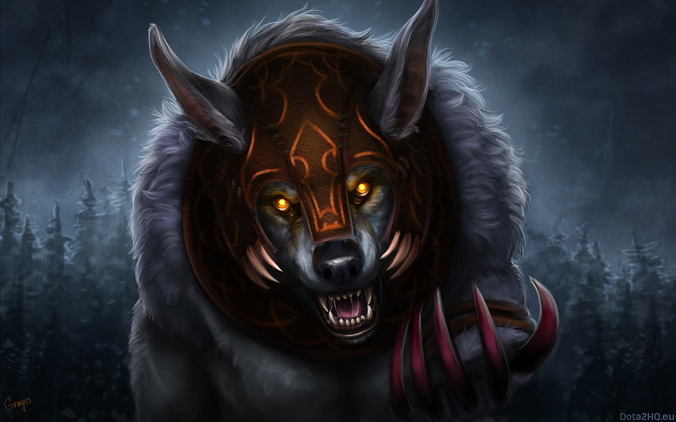 Ursa Warrior Dota 2 character HD wallpaper