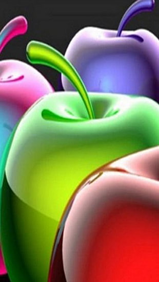 green apple fun art HD wallpaper