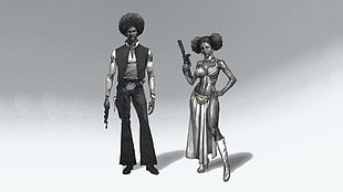 male and female person illustration, Star Wars