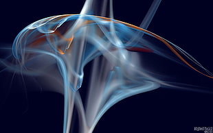 gray and blue smoke