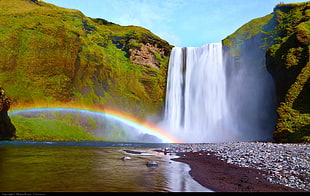 water falls, nature HD wallpaper