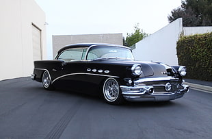 photo of vintage black coupe