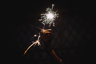white sparkler, Bengali fire, Sparks, Holiday