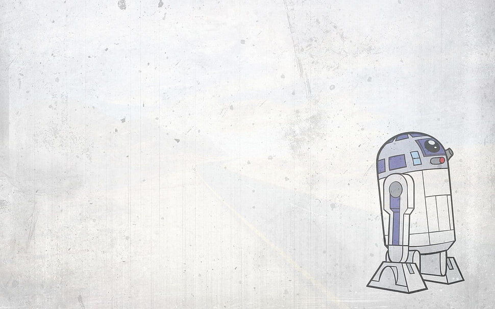 R2-D2 illustration, Star Wars HD wallpaper