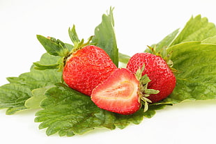 two and a half Strawberry fruits