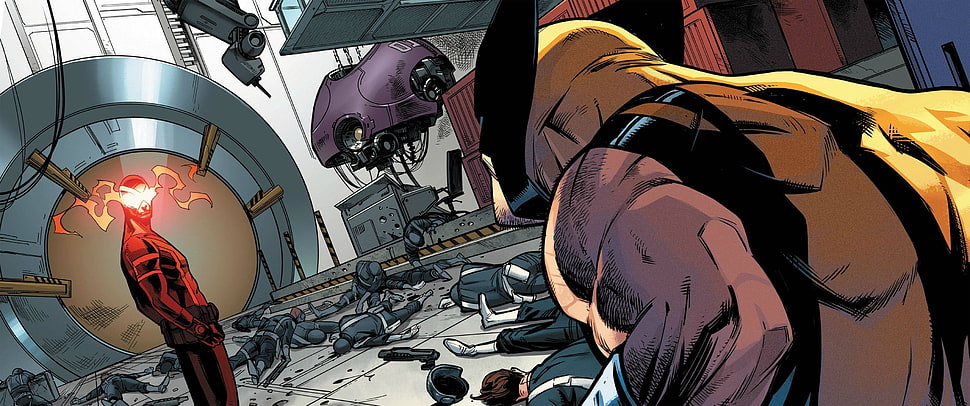 illustration of Wolverine, Marvel Comics HD wallpaper
