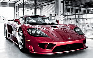 red sports car, Saleen S7
