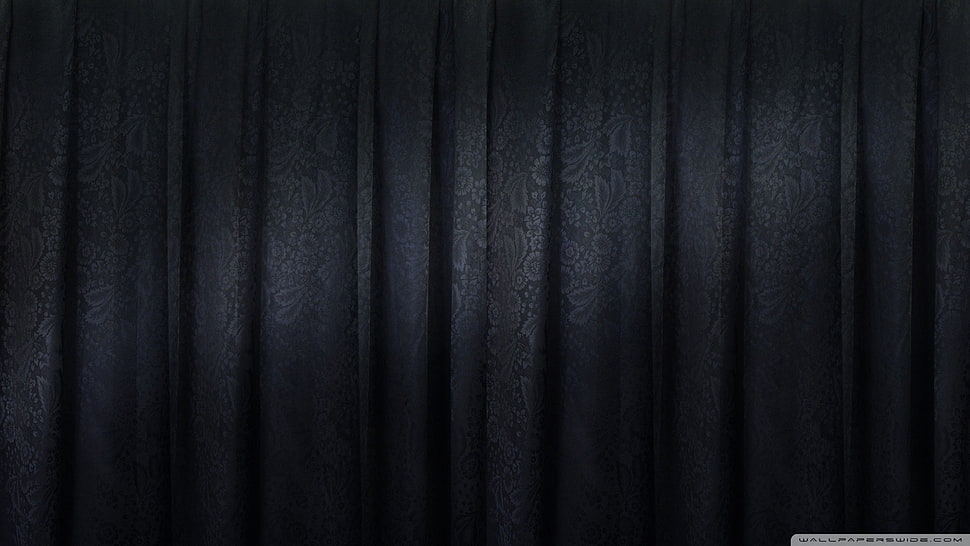 black and grey floral textile, pattern HD wallpaper