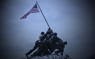 rise of flag world war 2 wallpaper, Iwo Jima