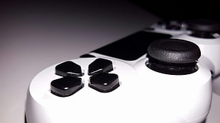 white Sony PS4 dualshock controller, controllers, video games, PlayStation 4, consoles HD wallpaper