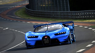 blue Bugatti car, car, Bugatti Vision Gran Turismo HD wallpaper