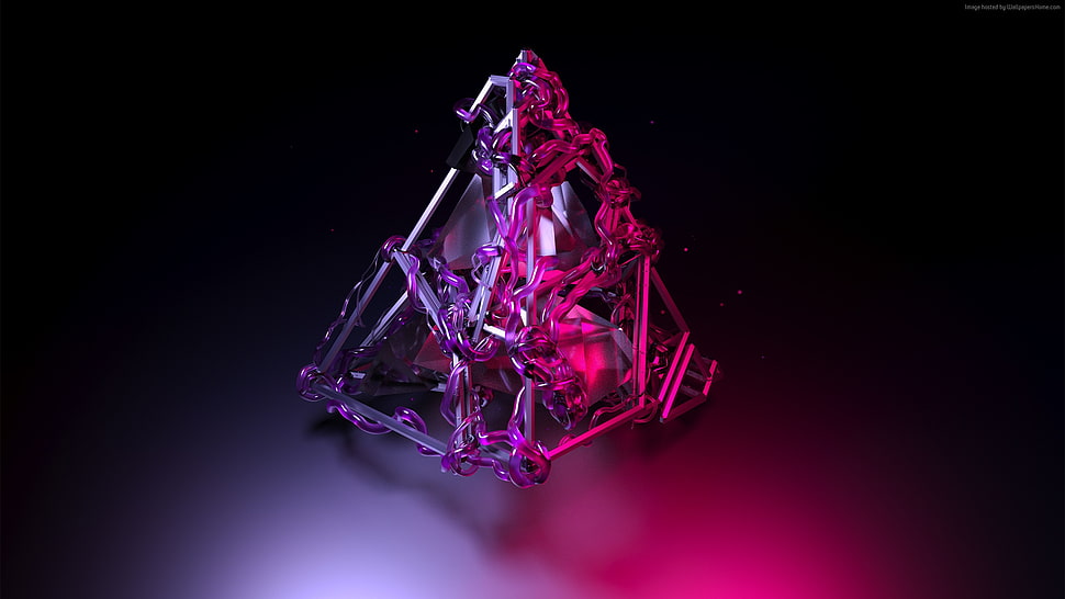 silver-colored pyramid accessory HD wallpaper