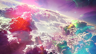 clouds in outer space HD wallpaper