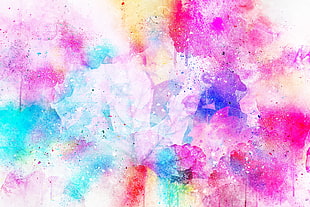 abstract painting, Watercolor, Spots, Bright
