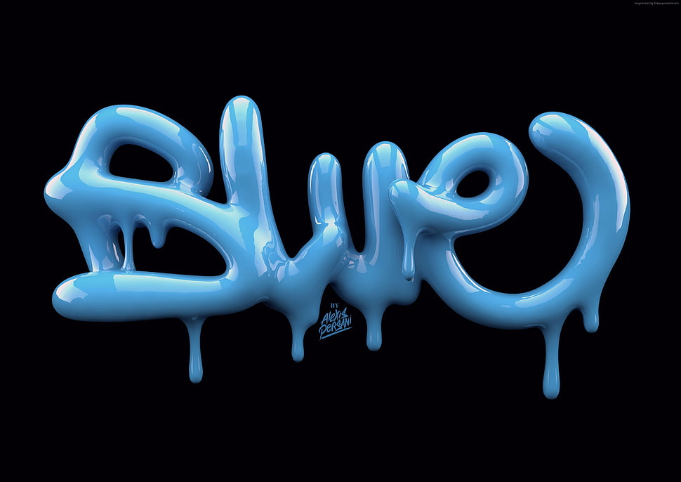 Blue signage illustration HD wallpaper